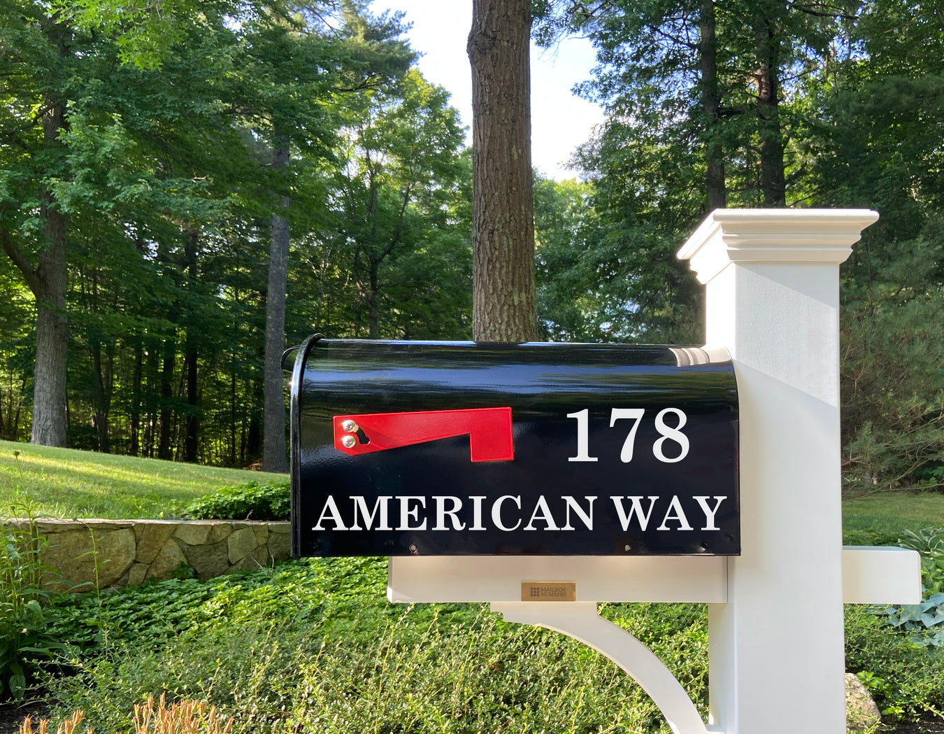 Custom mailbox address decal