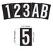 2.5" Reflective Mailbox Numbers/Letters (White Text, Black Background)