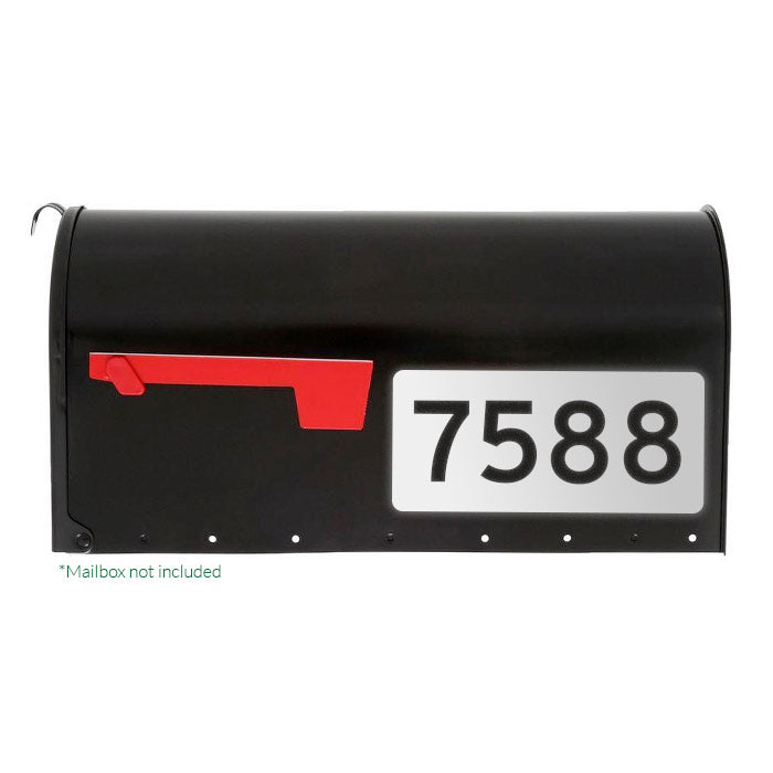High-Visibility Reflective "Big Rectangle" Mailbox Number Decal