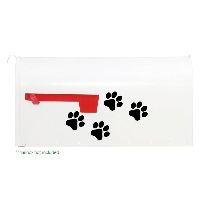 Dog Paws Durable Mailbox Decal Sticker Pack (Set of 4)